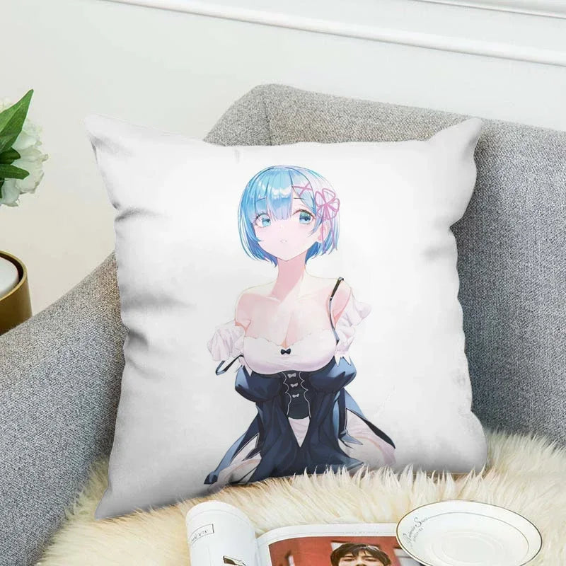 Axyaa 45x45 Cushions Covers for Bed Pillows, Sofa Anime Body Home Decor