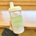 Axyaa Pearl Milk Tea Straw Bottle: Cute, Large Capacity, Drop-proof Juice Cup