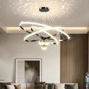 Axyaa Starry Sky Projection LED Chandelier Remote Control Pendant Lights