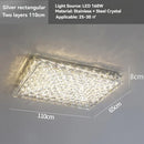 Axyaa Crystal Ceiling Lamp: High-end Modern Square Living Room Bedroom Light