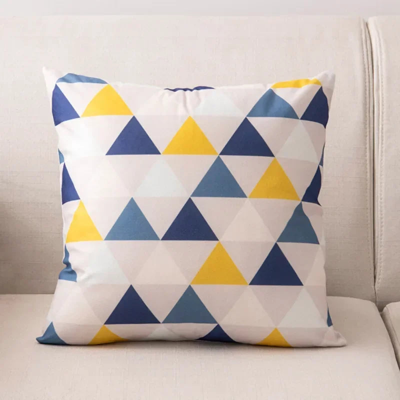 Nordic Cartoon Print Pillow Cover for Axyaa Square Cushion Sofa Decor