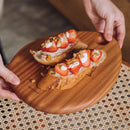 Axya Black Sandalwood Chopping Board: Antibacterial Solid Wood Plate for Stylish Kitchen