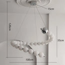 Axyaa Modern Stair Chandelier LED Pendant Ceiling Lamp for Living Room
