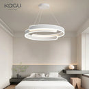 Axyaa Black White Led Pendant Ring Chandelier for Home Indoor Decor Lighting