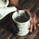 Axyaa Hand-Painted Ceramic Tea Cup Stoneware Kung Fu Coffee Milk Cup