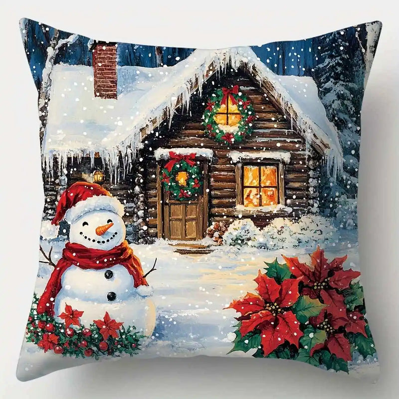 Christmas Snow View Pillowcase - Axyaa Branded Cozy Home Decor
