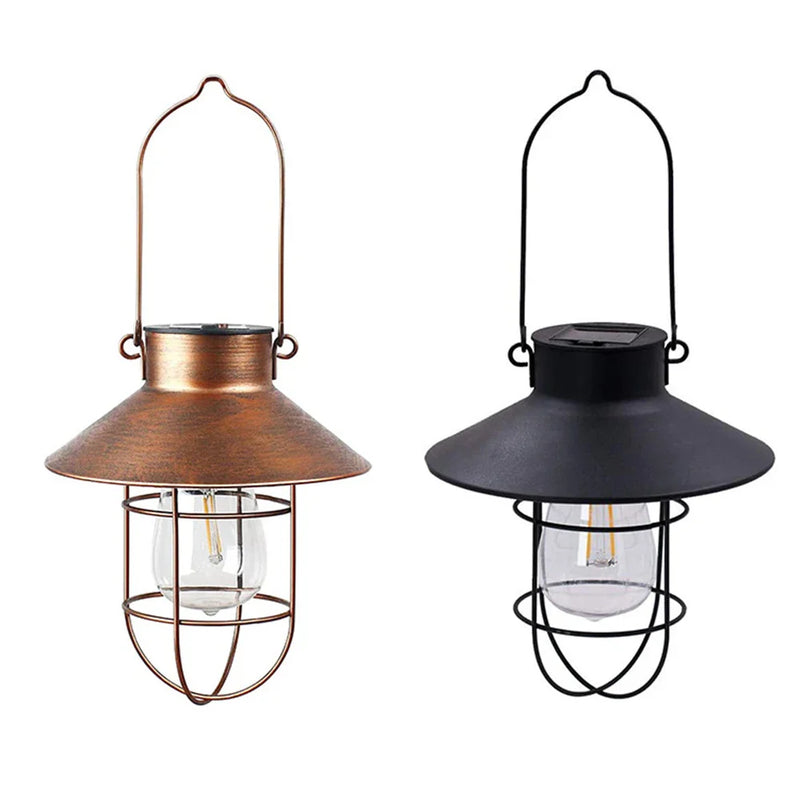 Axya Retro Solar LED Oil Lamp: Portable Flickering Flameless Lantern for Outdoor Decor