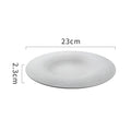 Axyaa Matte Stone Pattern Ceramic Shallow Plate for Sushi, Steak, Salad & Desserts