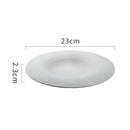 Axyaa Matte Stone Pattern Ceramic Shallow Plate for Sushi, Steak, Salad & Desserts