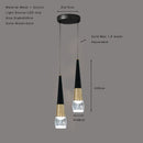 Axyaa Black Gold LED Pendant Light for Modern Kitchen Island