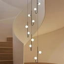 Axyaa Round Glass Pendant Lamp: Luxury Nordic Lighting Fixture for Restaurant, Bar, Bedroom