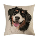 Axyaa Cute Puppy Head Linen Pillow Case 45*45cm
