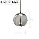 Axyaa Modern Glass Pendant Light Rope Hanging Lamp for Living Room Decor and Cafe Bar