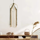 Axyaa Macrame Wall Hanging with Fringe Beads for Boho Chic Home Decor