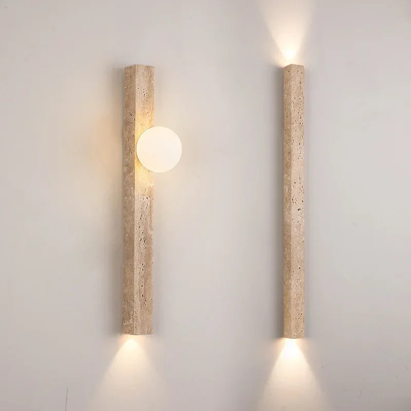 Axyaa Travertine Wall Sconce Light for Living Room Bedroom Atmosphere Lighting
