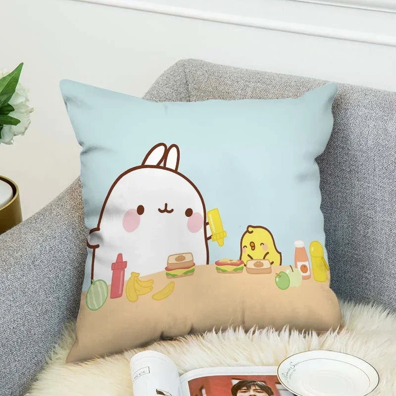 Axyaa Silk Pillowcases for Sofa Decor – Printed Cushion Cover Throw Pillows