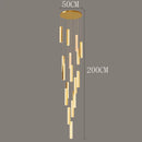 Axyaa Crystal Chandelier Stair Pendant Living Room Lighting Interior Pendant Lights