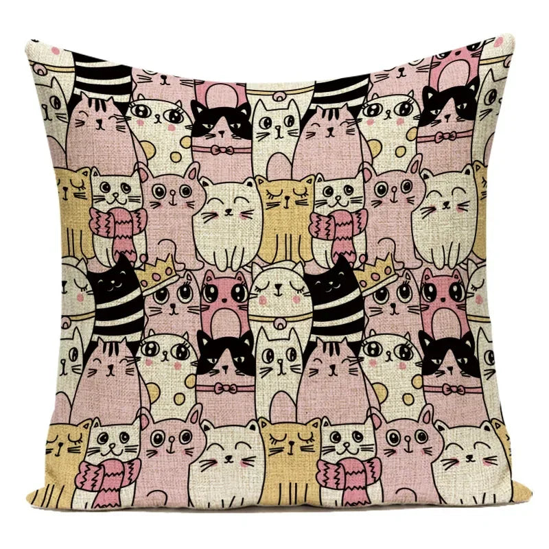 Axyaa Cartoon Pillow Cover: Cute Print Pillow Cover for Home, Bedroom, & Car