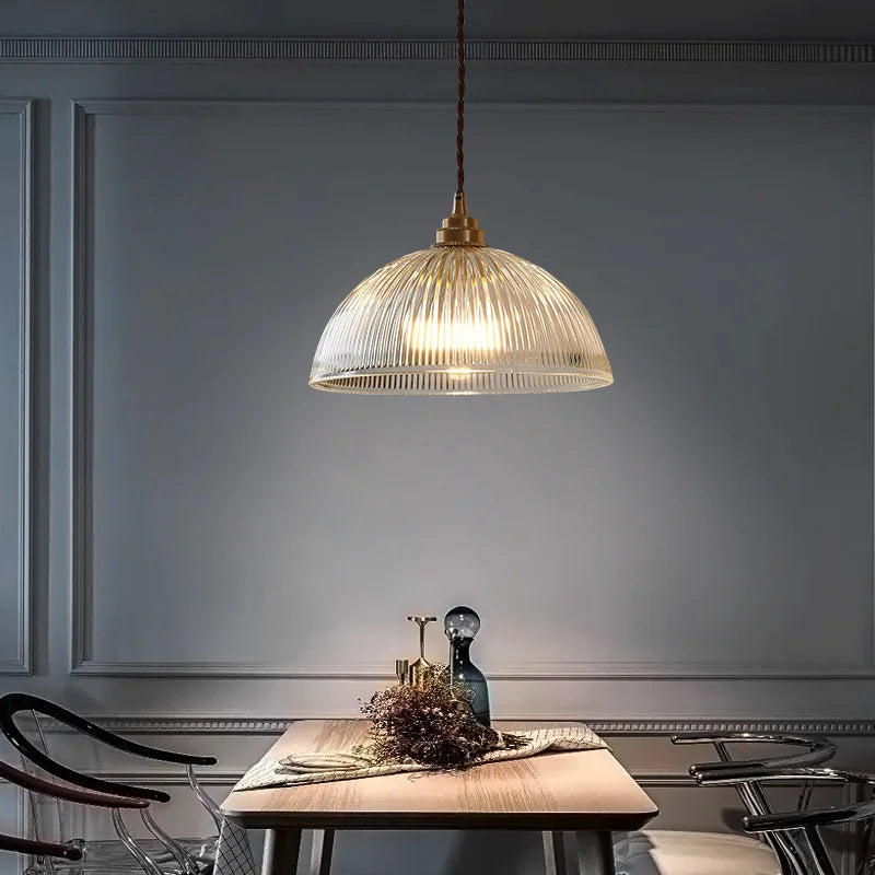 Axyaa Copper Glass LED Pendant Chandelier for Home Decor