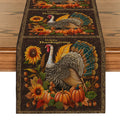 Fall Turkey Pumpkin Table Runner by Axyaa: Thanksgiving Dining Coffee Wedding Decor