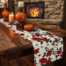 Halloween Rose Table Runner by Axyaa: Festive Farmhouse Decor for Parties & Weddings