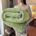 Axyaa Plush Coral Fleece Blanket: Soft, Luxe Striped Throw for Sofa, Bed, Office Nap