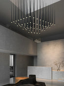 Axyaa Conical Pendant Chandelier for Modern LED Staircase and Restaurant Lighting