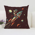 Axyaa Rocket Astronaut Cushion Cover 45*45 Home Decor Pillowcases