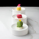 Axyaa Ceramic Dim Sum Dish Cake 6cm High Column Plate