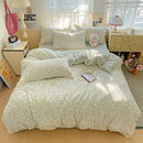 Axyaa French Lace Double Four-Piece Bedding Set with Wrinkled Yarn - 3-Piece Optional