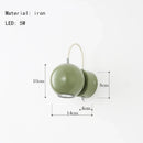 Axyaa Magnet Design Wall Light 220V Bedroom Sconce Green Beige Switch
