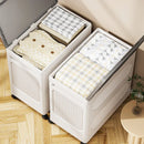 Axyaa 60cm Foldable Toy Chest & Rolling Storage Box with Wheels