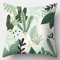 Axyaa Green Plaid Avocado Pillowcase Square Sofa Cushion Cover