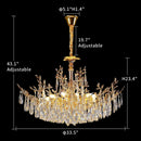 Axyaa Crystal Ceiling Chandelier for Living Room, Luxury Dining & Bedroom LED Light