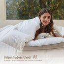 Axyaa King Size Luxury Feather Down Comforter, Ultra-Soft Cotton Blend, High Fill Power