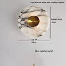 Axyaa Round Stone Shade LED Wall Lamp for Luxurious Living Room