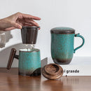 Axyaa Ceramic Tea Cup with Filter - Elegant Drinkware Gift