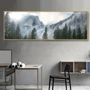 Axyaa Mountain Mist Canvas Art Print for Modern Home Decor