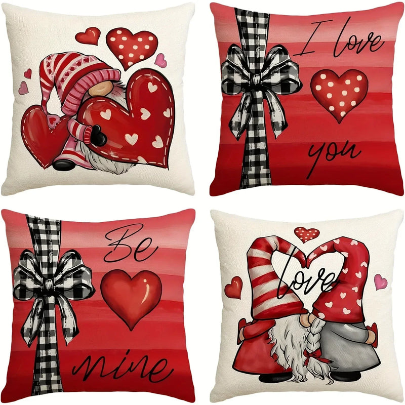 Axyaa Love Bowknot Dwarf Pillowcase - Sweet Romantic Home Decor