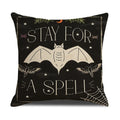 Axyaa Halloween Horror Linen Pillowcase 45x45 - Holiday Cushion Cover for Sofa