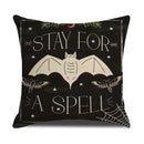Axyaa Halloween Horror Linen Pillowcase 45x45 - Holiday Cushion Cover for Sofa