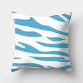 Axyaa Blue Geometric Pattern Cushion Cover for Living Room Sofa Decoration