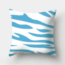 Axyaa Blue Geometric Pattern Cushion Cover for Living Room Sofa Decoration