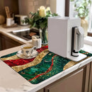 Axyaa Christmas Scales Absorbent Kitchen Mat