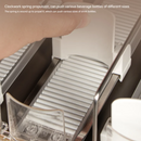 Beverage Pusher for Fridge Transparent Drinking Container Sliding Organizer by Axyaa