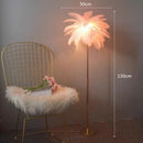 Luxury Ostrich Feather Floor Lamp by Axyaa: Modern LED Lighting for Home Decor