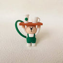 Axyaa Bear Silicone Straw Covers for 7-8mm Cups Cute Cartoon Cap