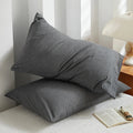 Axyaa Soft Cotton Pillowcase Chequer Grid Pattern 48x74cm Bedding Pillow Cover Set