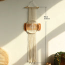 Axyaa Round Brown Macrame Wall Hanging: Boho Home Decor for Bedroom, Apartment & Dorm