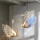 Axyaa Swan Acrylic LED Pendant Chandelier for Home and Restaurant Lighting